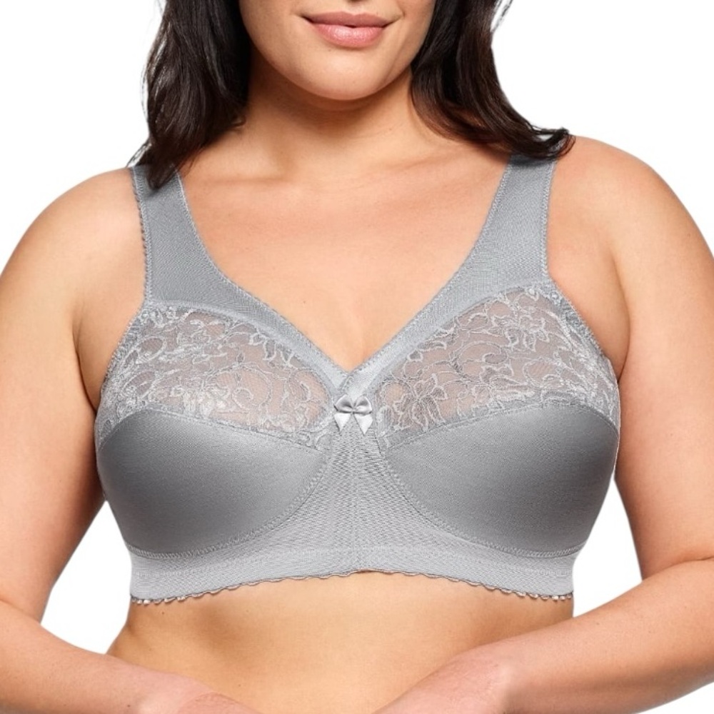 GLAMORISE Wirefree unpadded full figure 48D MagicLift Original Support Bra NWOT
